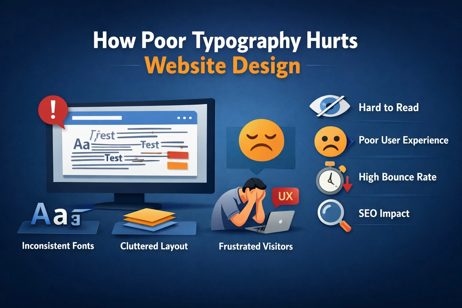 Read more about the article How Poor Typography Hurts Website Design, User Engagement & Sales