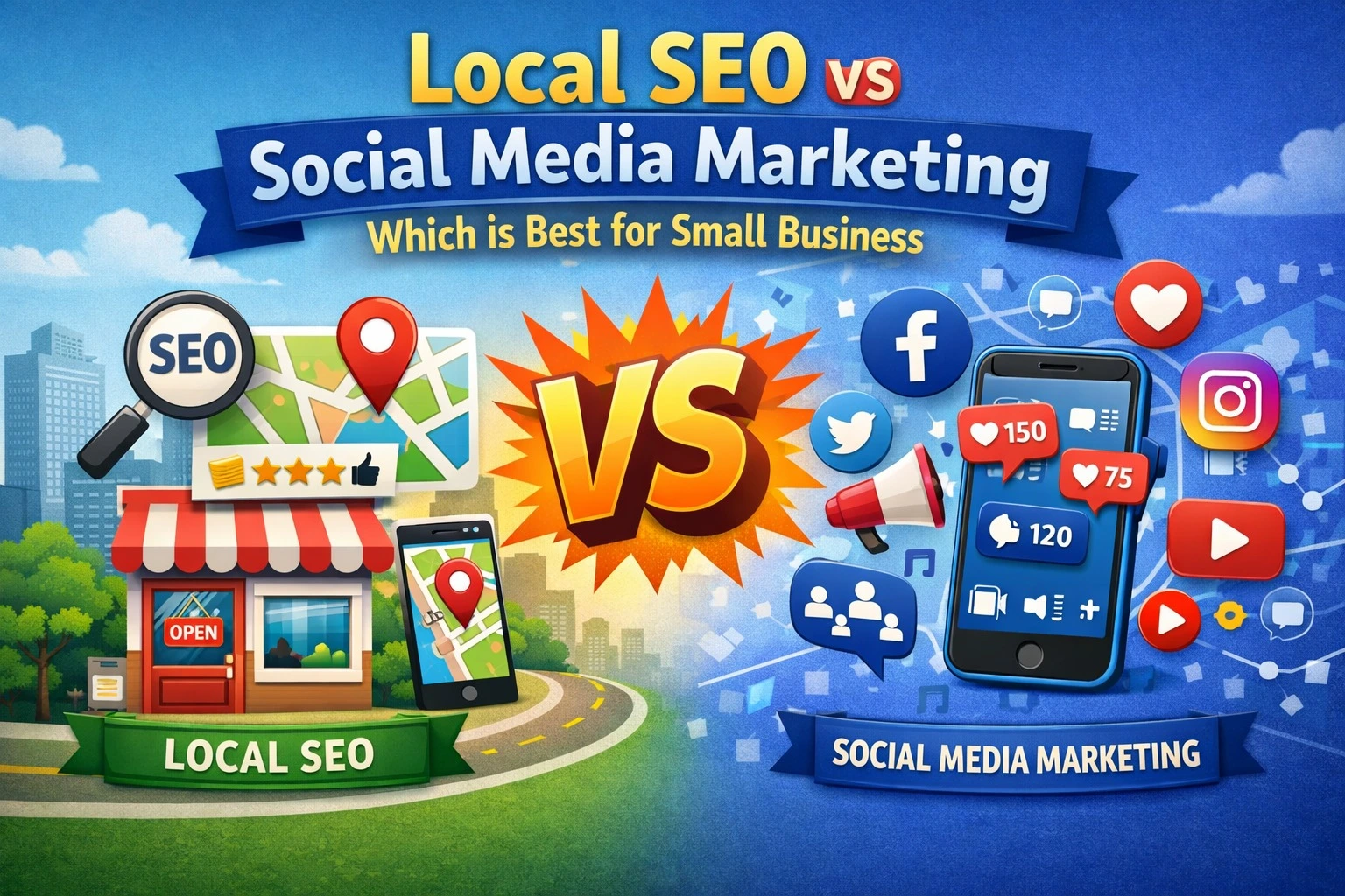 Read more about the article Local SEO vs Social Media Marketing: Where Should Small Businesses Invest in 2026?