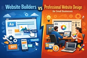 Read more about the article Website Builders vs Professional Website Design for Small Businesses: Which Delivers Real Results?