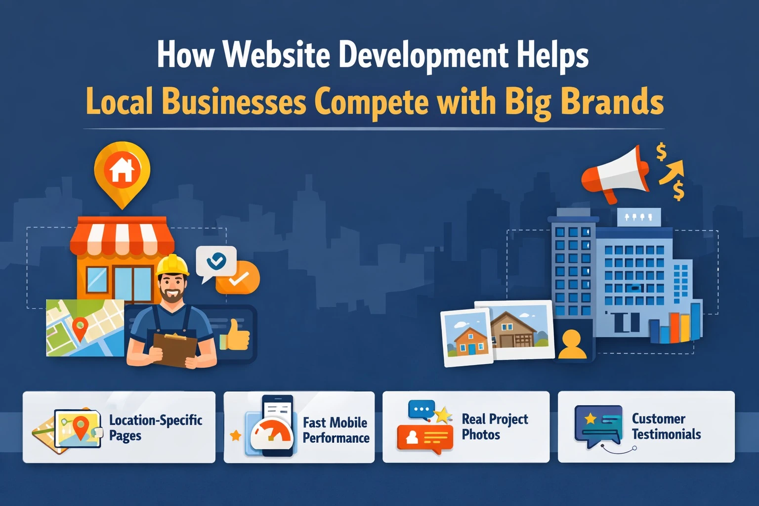 Read more about the article How Website Development Helps Local Businesses Compete with Big Brands