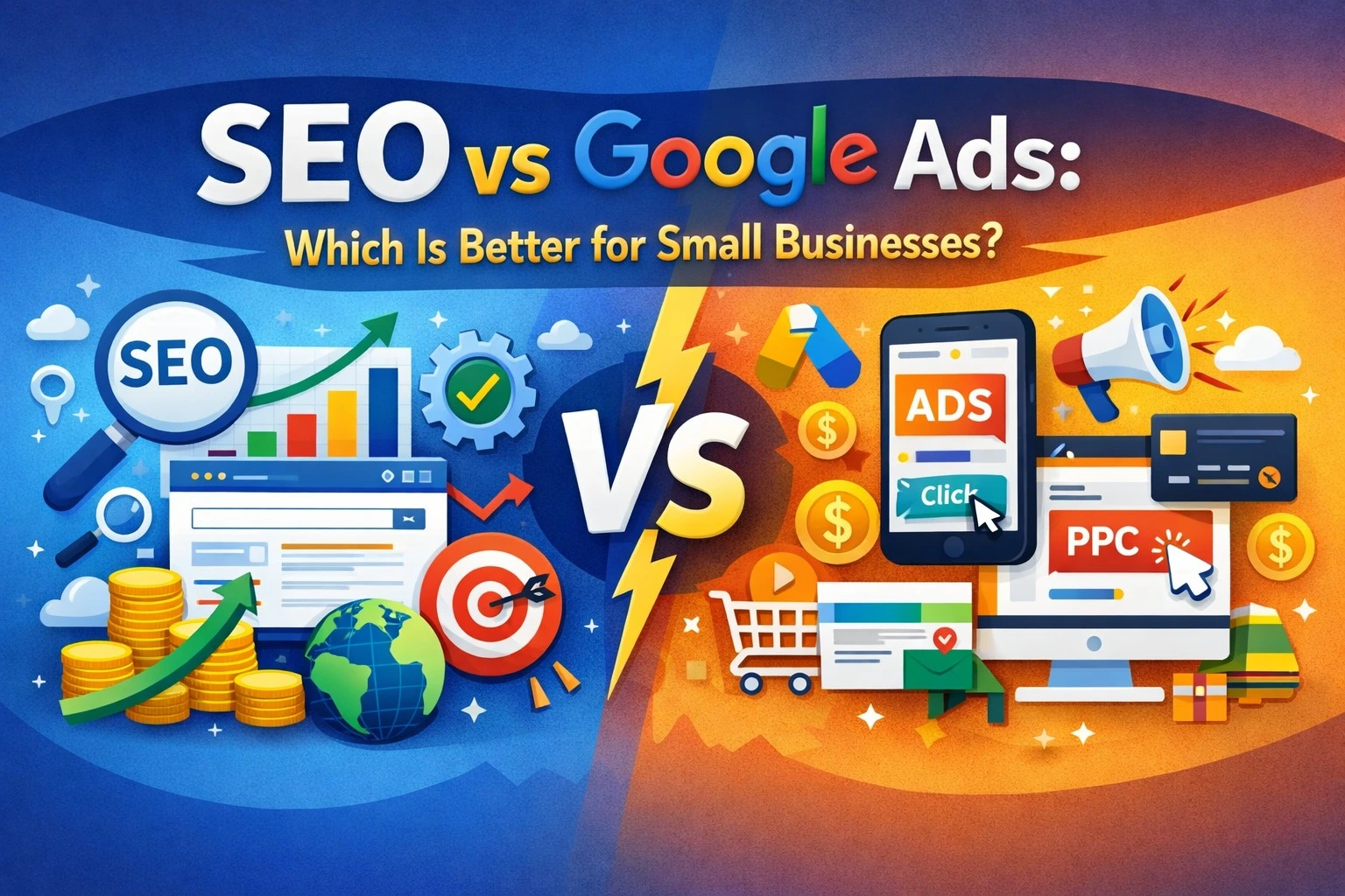 Read more about the article SEO vs Google Ads: Which Is Better for Small Businesses in 2026?