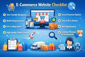 Read more about the article E-Commerce Website Checklist: From Product Pages to Checkout Optimization (2026 Guide)