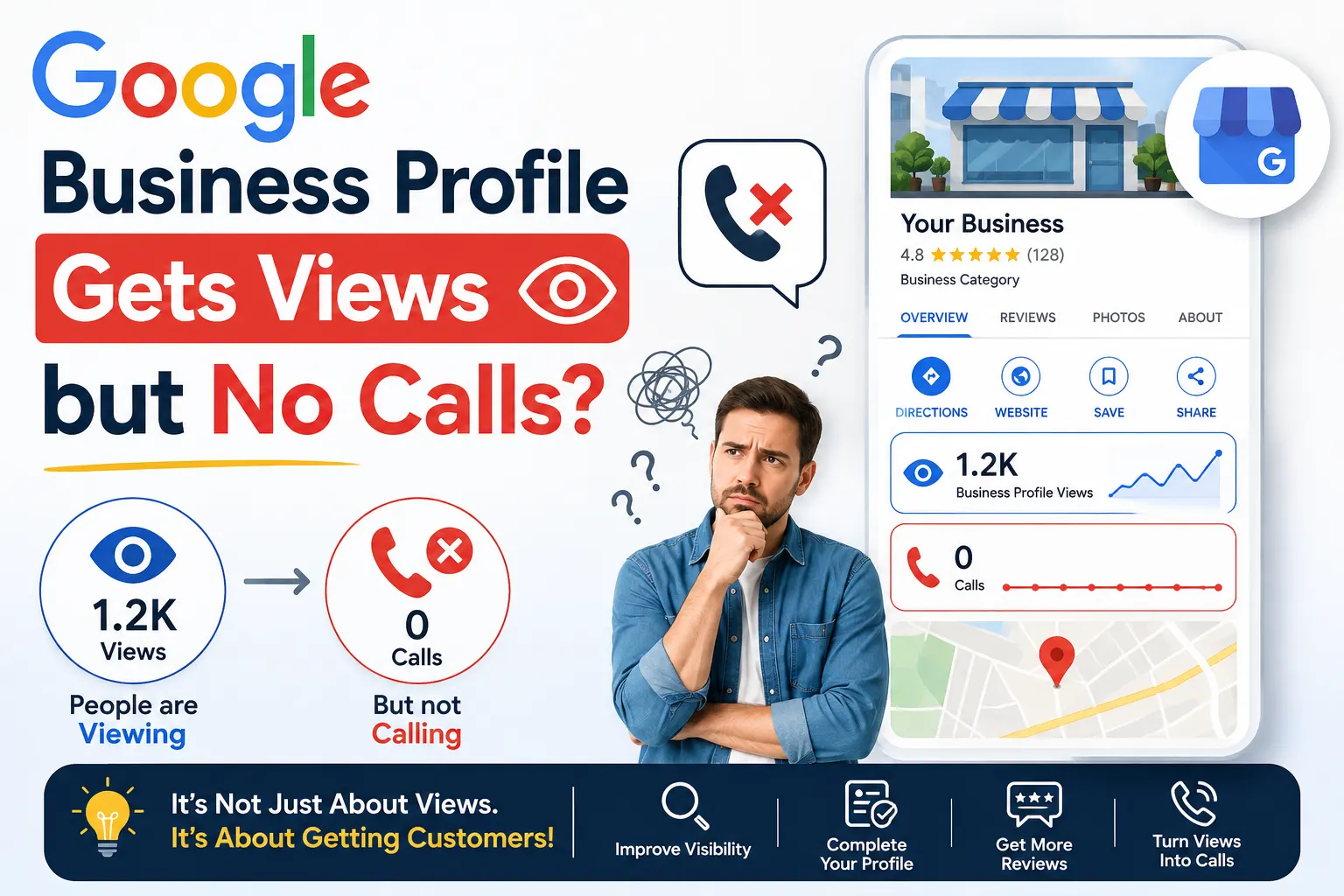You are currently viewing Google Business Profile Gets Views but No Calls? 12 Reasons and Fixes